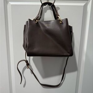 Anne Klein Espresso Deep Brown Handbag with Shoulder Strap